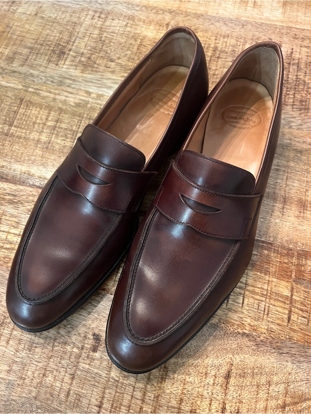 Crockett & Jones Crawford Loafers Dark Brown UK 7E US Men’s 8 Hand Grade